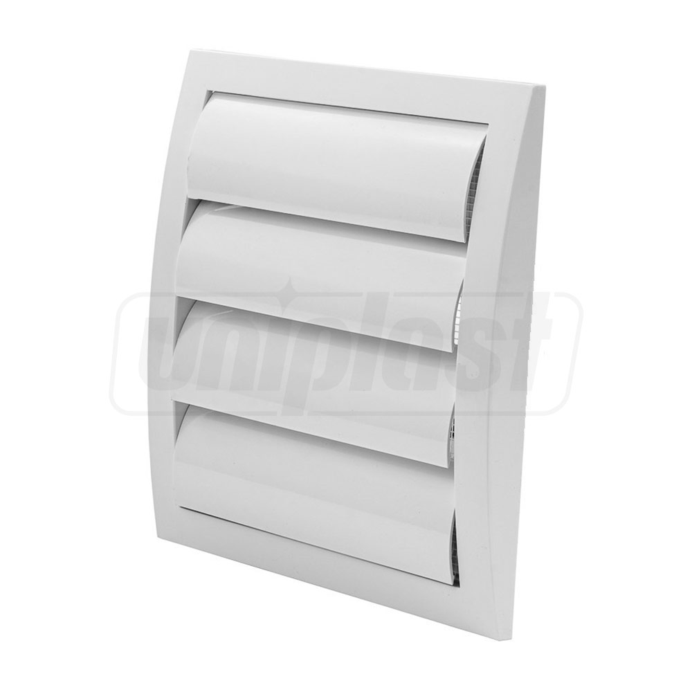 Grila ventilatie plastic patrata 190 x 190 mm / D.125 cu jaluzele ND12Z  EUROPLAST
