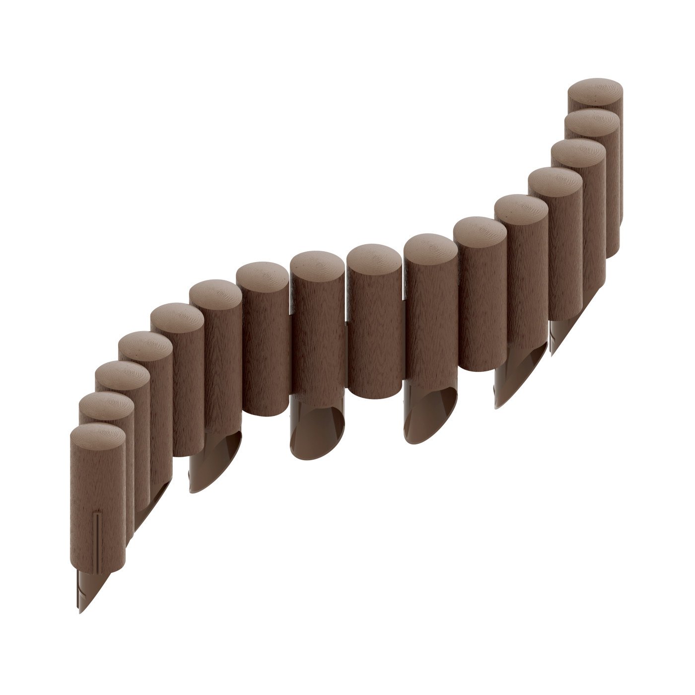 Gard decorativ pentru gradina (4 elemente SET) L=2.3 m, H=155/255 (maro) 34-041  CELLFAST