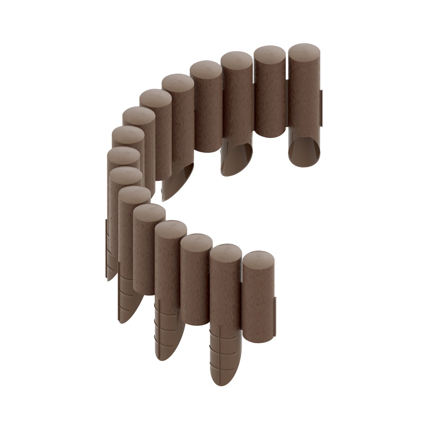 Gard decorativ pentru gradina (4 elemente SET) L=2.3 m, H=155/255 (maro) 34-041  CELLFAST