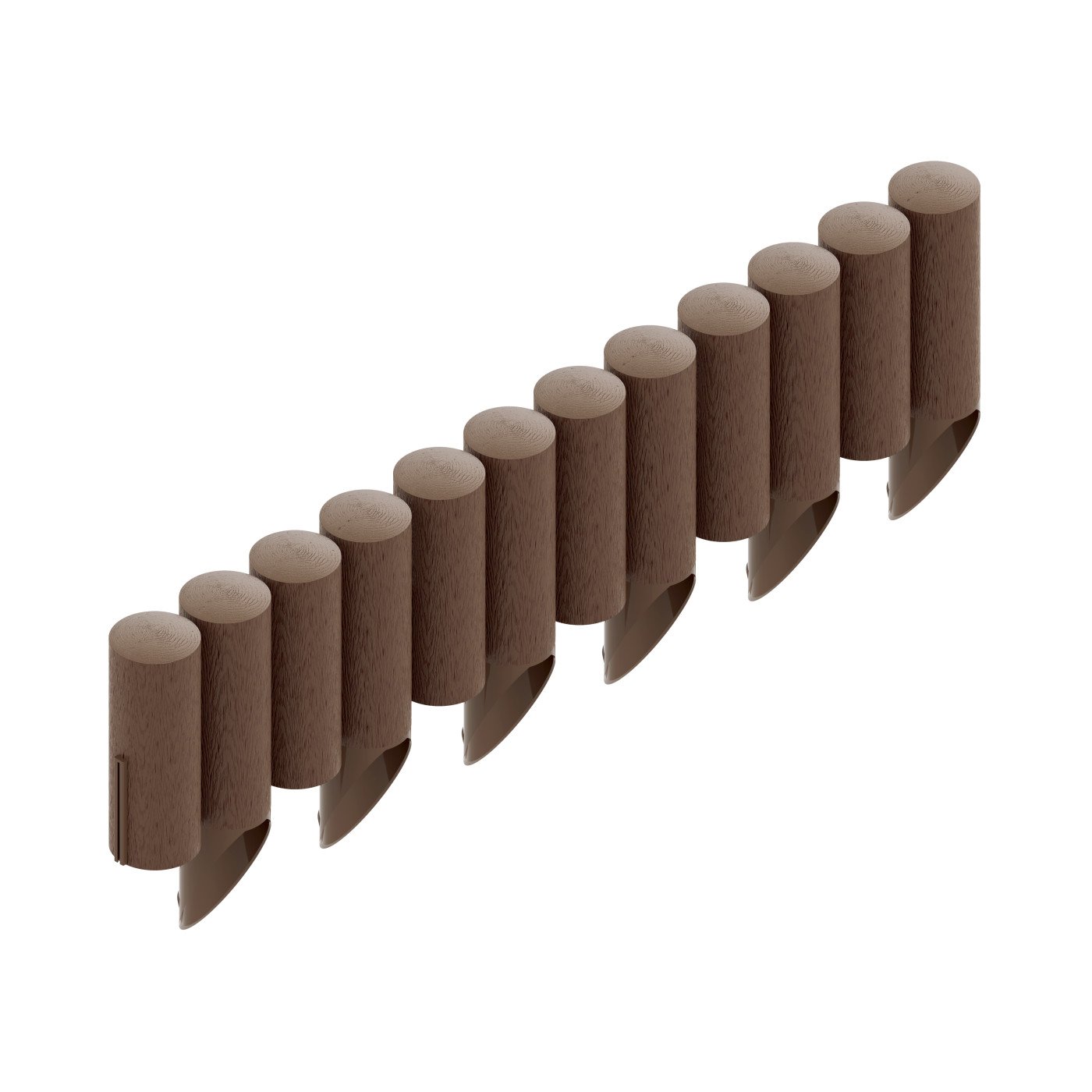 Gard decorativ pentru gradina (4 elemente SET) L=2.3 m, H=155/255 (maro) 34-041  CELLFAST