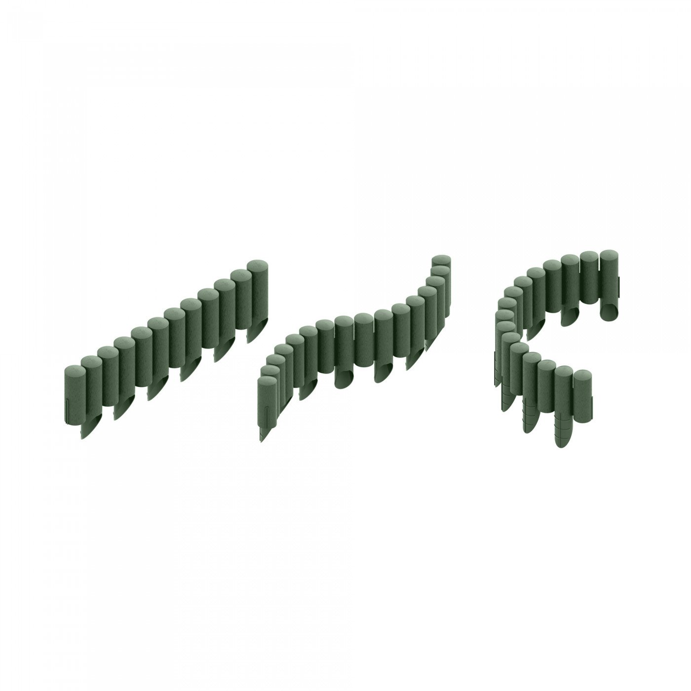 Gard decorativ pentru gradina (4 elemente SET) L=2.3 m, H=155/255 (verde) 34-042  CELLFAST