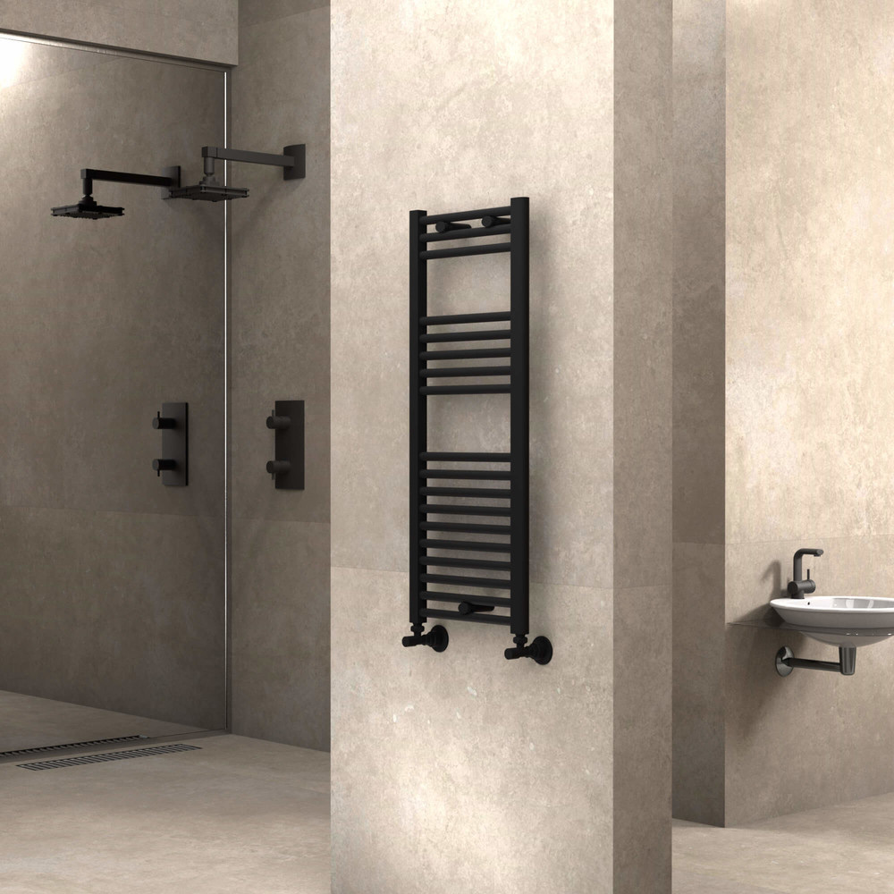 Uscator de prosoape  400 x 1000 mm Flat (negru mat) Haiti  RADIVA
