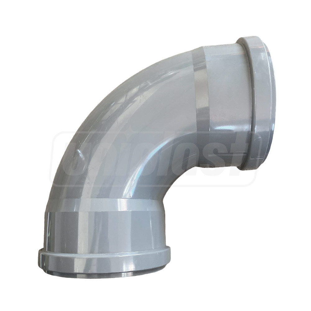 Cot mufat dublu PVC D.160 / 90° (gri)  BTN