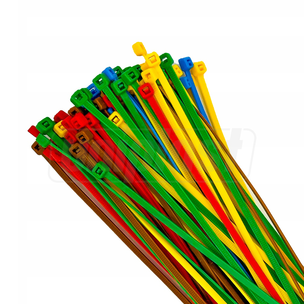Coliere din nailon pentru cabluri 4.8 x 200 mm (colorate) (100 buc.)  BRADAS