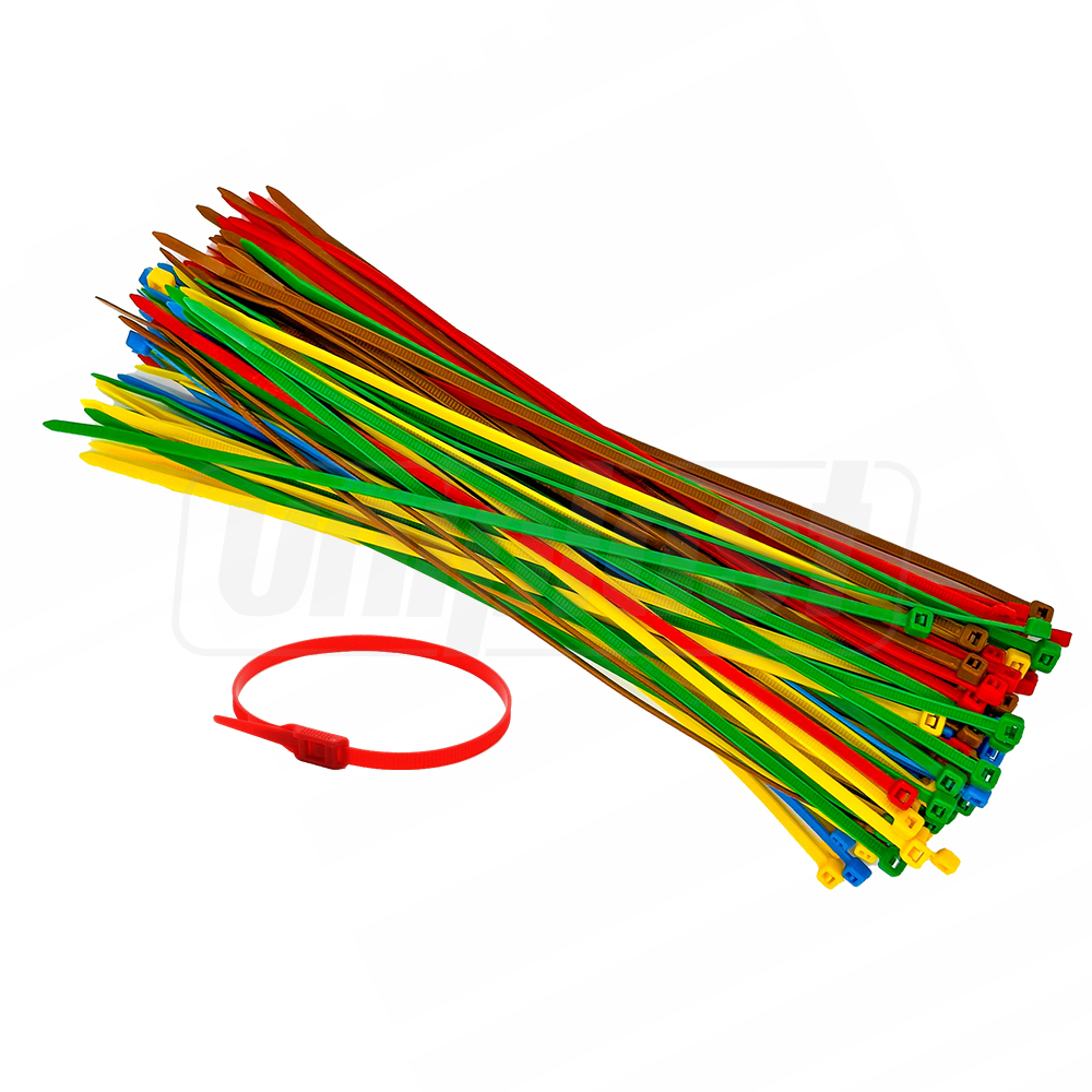 Coliere din nailon pentru cabluri 4.8 x 200 mm (colorate) (100 buc.)  BRADAS