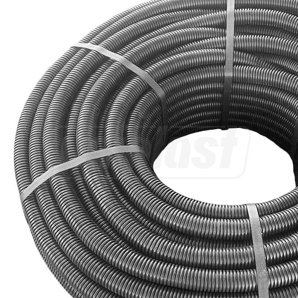 Teava D. 25 PVC gofrat cu sonda (tip greu) L=75 m 750N  COURBI