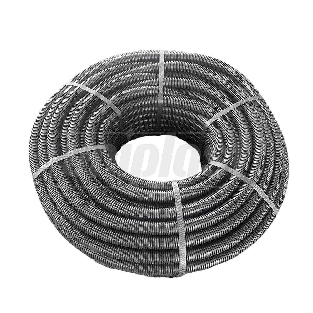 Teava D. 25 PVC gofrat cu sonda (tip greu) L=75 m 750N  COURBI