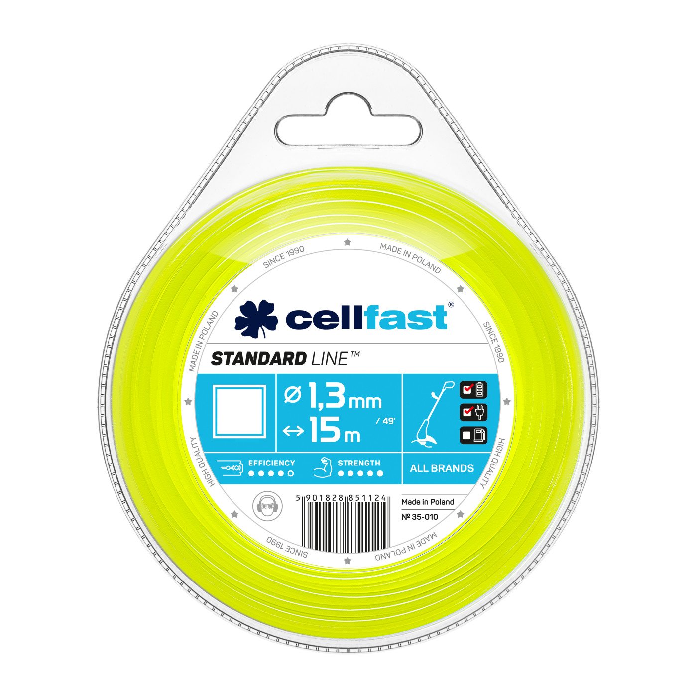 Fir motocoasa patrata Standard 2.7 mm (15 m) CELLFAST