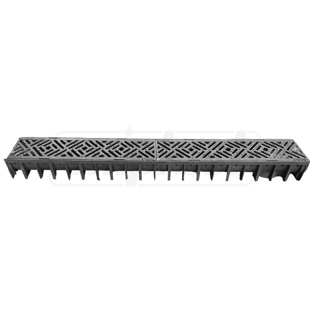 Rigola canalizare PP cu grila din fonta B125 1000x70x100 mm Brooklyn  MUFLESYSTEM