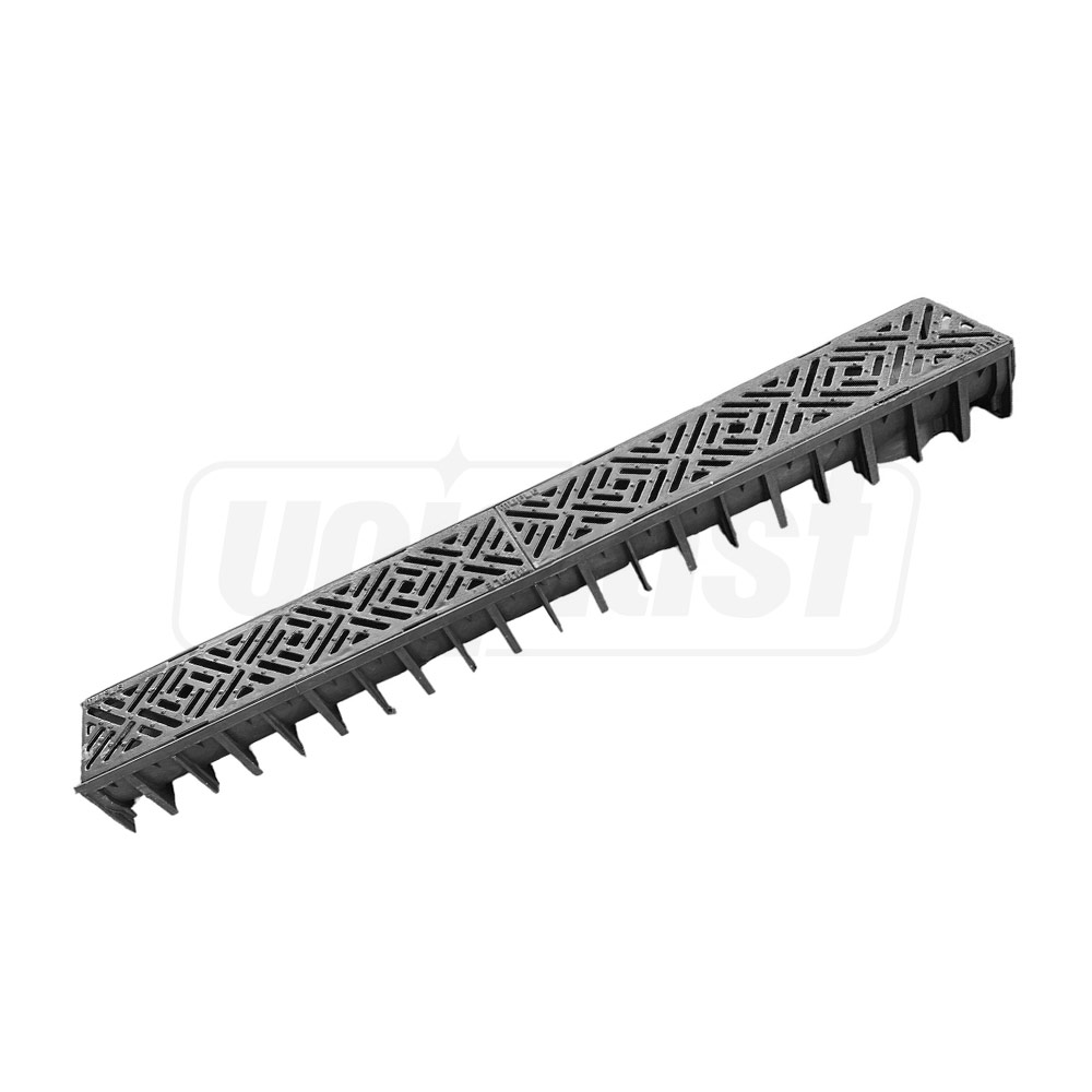 Rigola canalizare PP cu grila din fonta B125 1000x70x100 mm Brooklyn  MUFLESYSTEM
