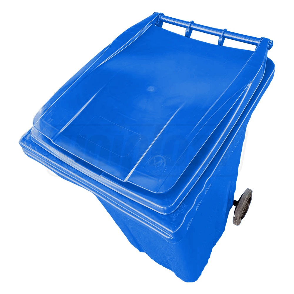 Бак мусорный 240 л (HDPE) на колесах (синий) UNIPLAST TR