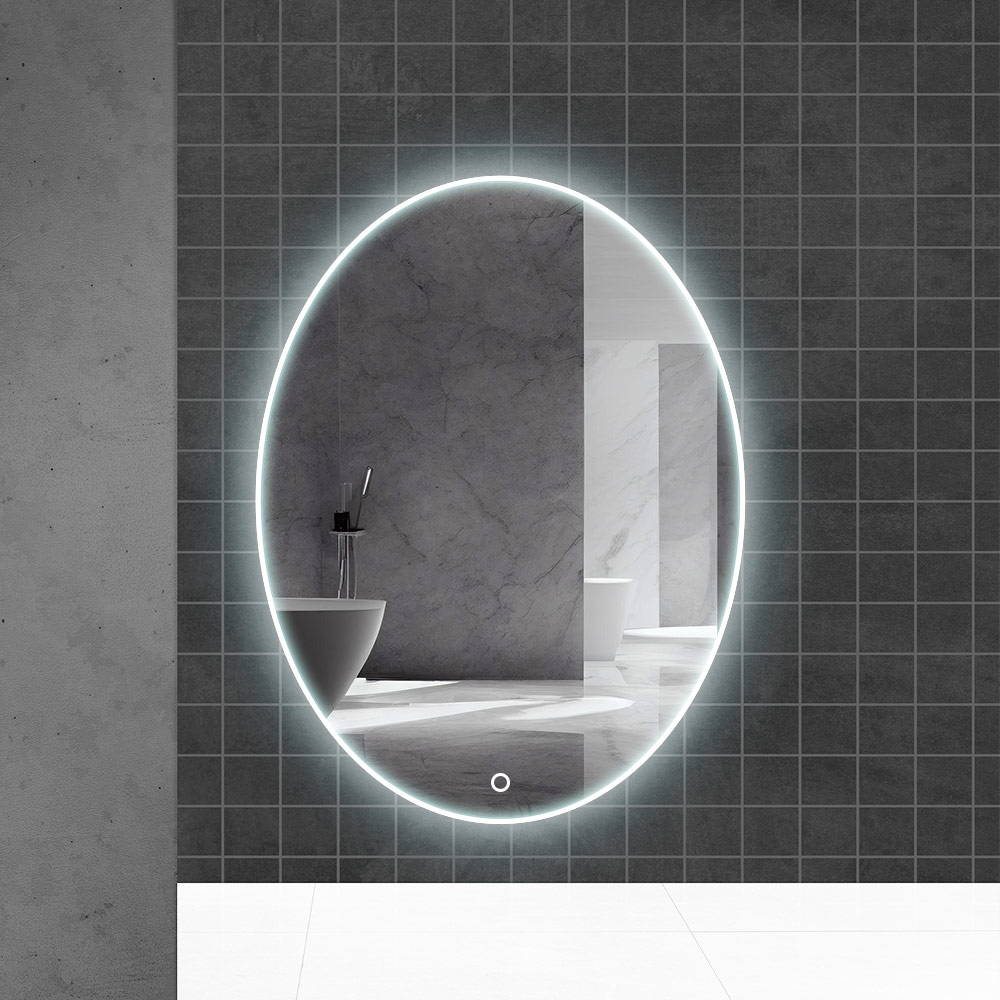 Oglinda pentru baie LED 6000K (oval) 60 x 80 cm IP44  UNIPLAST
