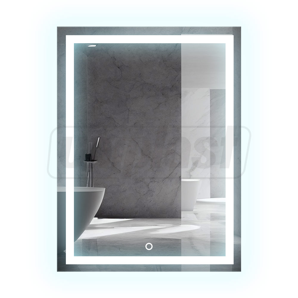 Oglinda pentru baie LED 6000K (dreptunghiulara cu janta) 60 x 80 cm IP44  UNIPLAST