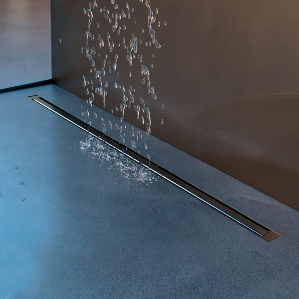 Rigola de dus lineara SLIM LINE set  500 x 35 mm D. 50 x 90° PREMIUM BLACK  CHUDEJ