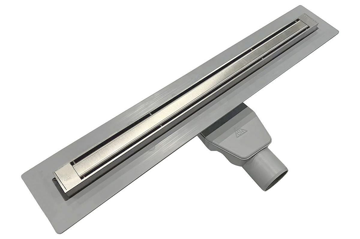 Трап линейный SLIM LINE  900 x 35 мм D. 50 x 90° PREMIUM SS комплект  CHUDEJ