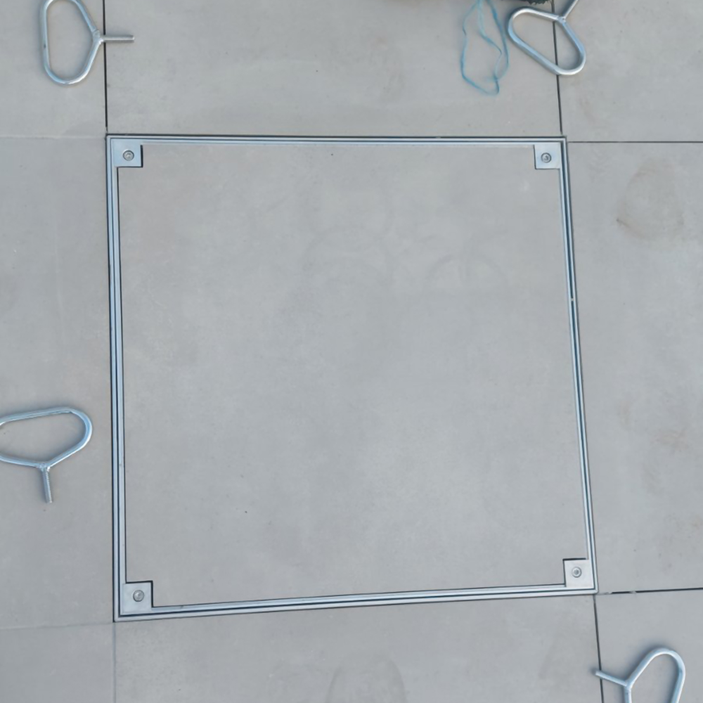 Capac pentru camin de vizitare aliminiu patrat 300x300x25 mm A15 (invizibil)