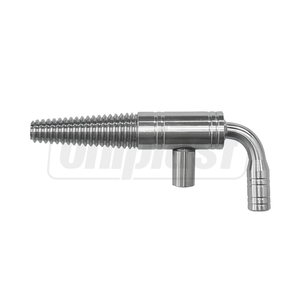 Robinet 1/2" , cu filet conic pentru montare în butoi de lemn, inox