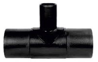 Teu cu trecere D.160 x 110/90° PE100 SDR17 PEHD/PN10  +GF+