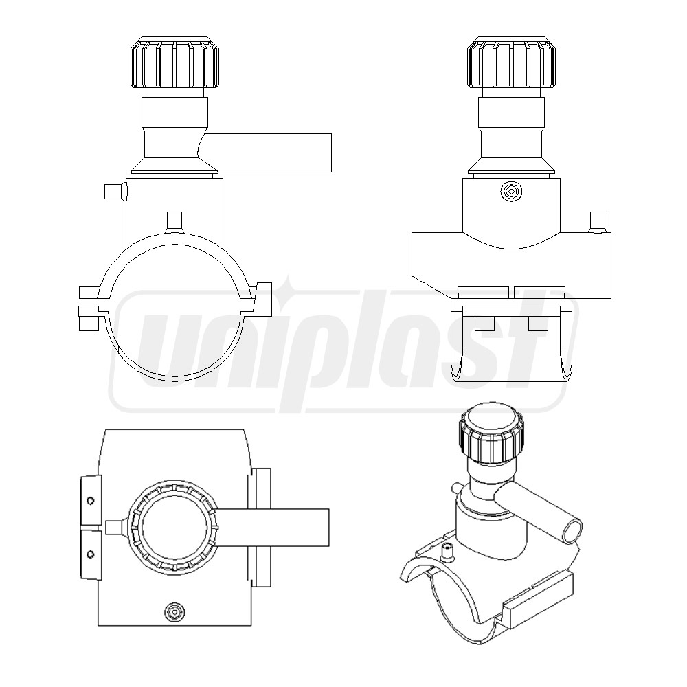 Седловой тройник e/f D.250 x 63 Duo-Bloc PE100 SDR11  +GF+