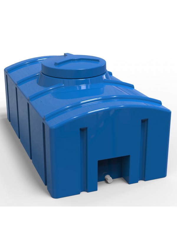 Rezervor apa 1000 L patrat (albastru) cu stut D. 1/2" 177x87x61 cm