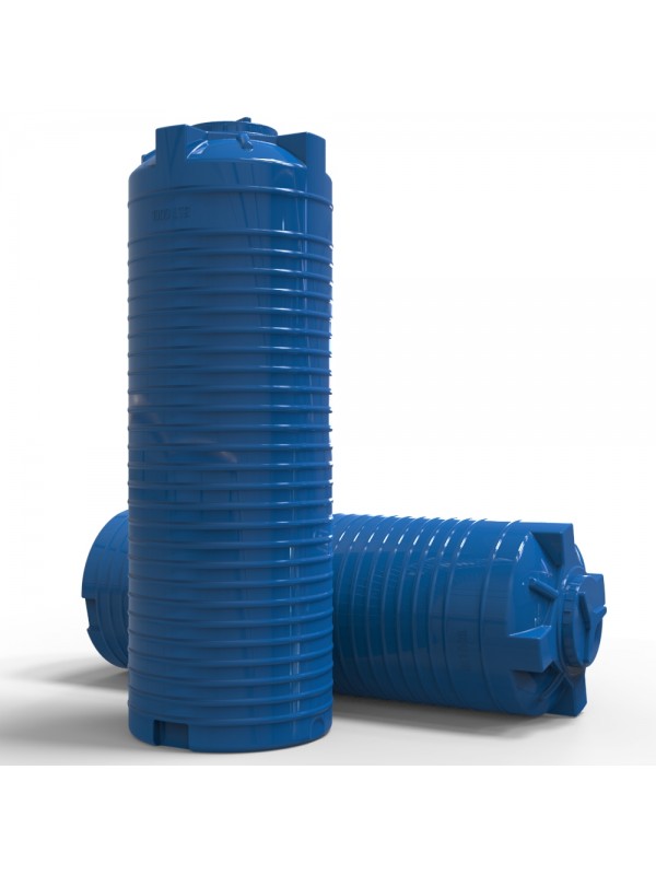 Rezervor apa 1000 L vertical, oval (albastru) cu stut D. 1/2" 77x225 cm