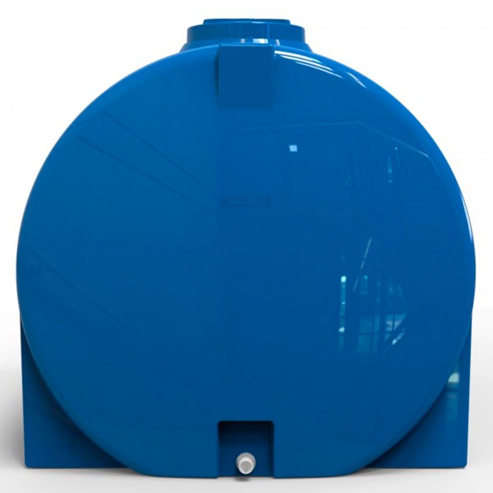 Rezervor apa 5000 L orizontal, oval (albastru) cu stut D. 2" 250x171x180 cm