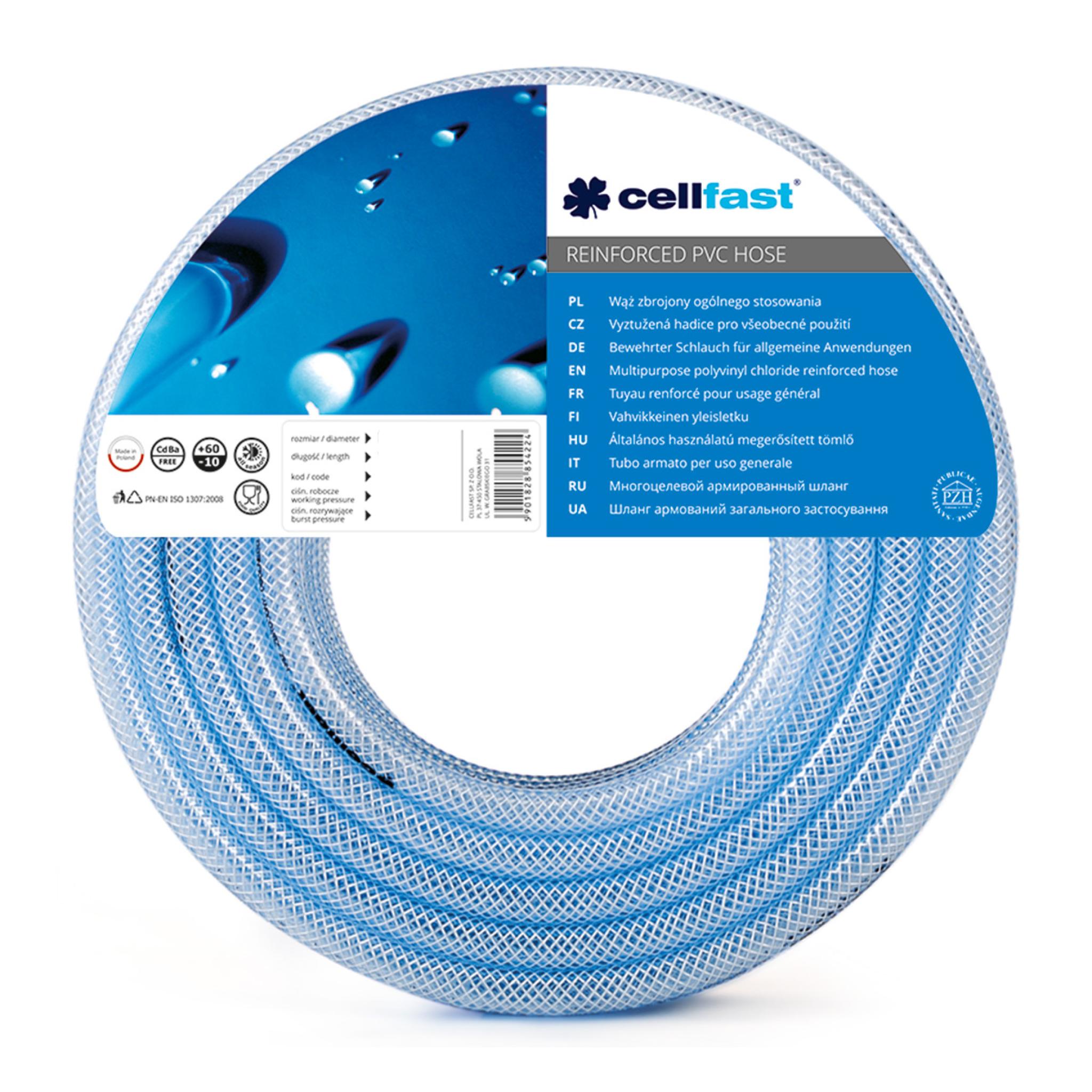 Furtun tehnic siliconat multifunctional armat PVC D.12.5x3  CELLFAST