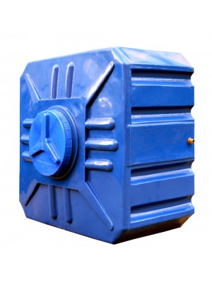 Rezervor apa 500 L patrat (albastru) cu stut D. 1/2" 100x100x50 cm