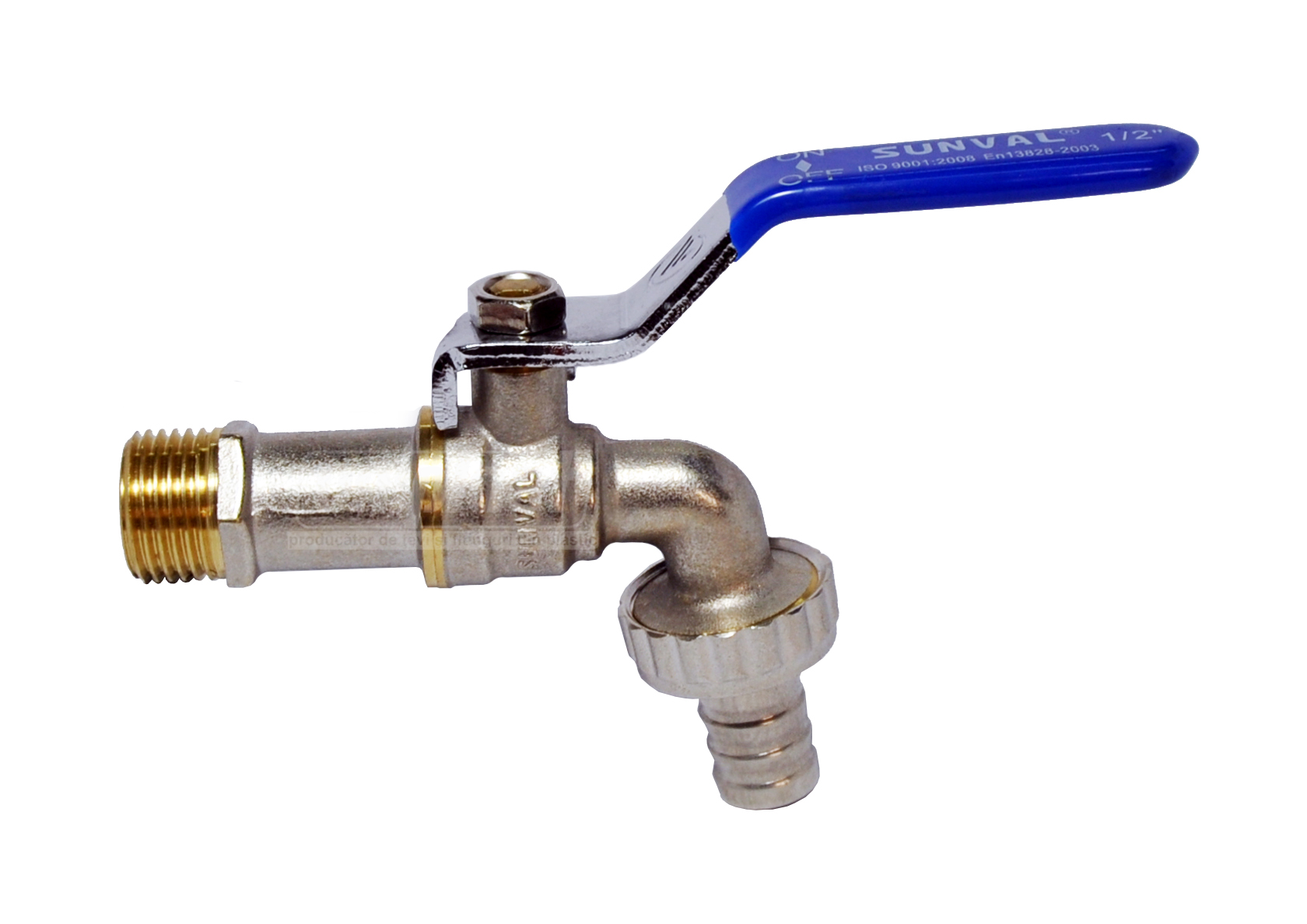 Robinet coltar de golire D. 1/2" FE (bila) maner lung HY