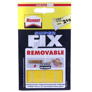 Banda dublu adeziva detasabila 40 mm x 20 mm Fix Removable Strips  MOMENT