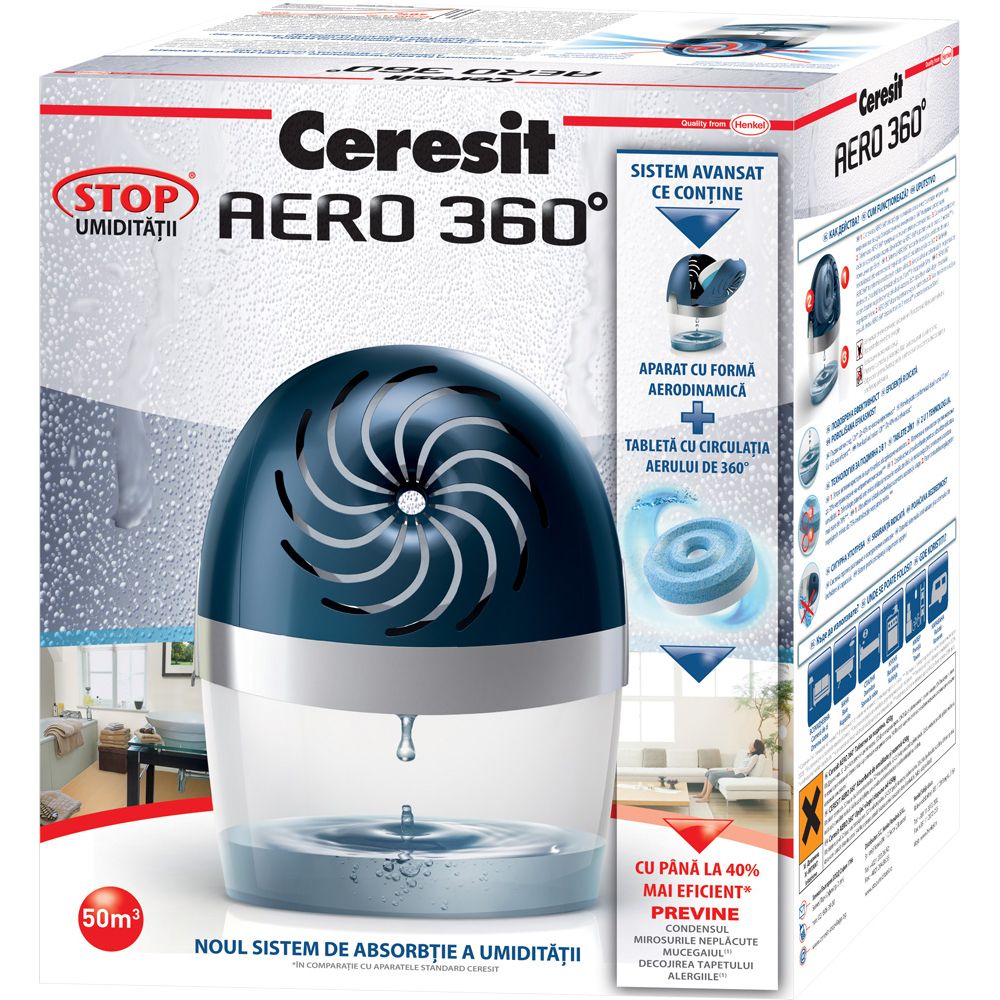 Aparat Absorbant Umiditate AERO 360° (albastru) 20 m²  CERESIT