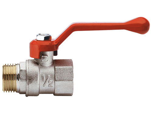 Кран шаровый D.  1/2" П/М ручка/л PN25