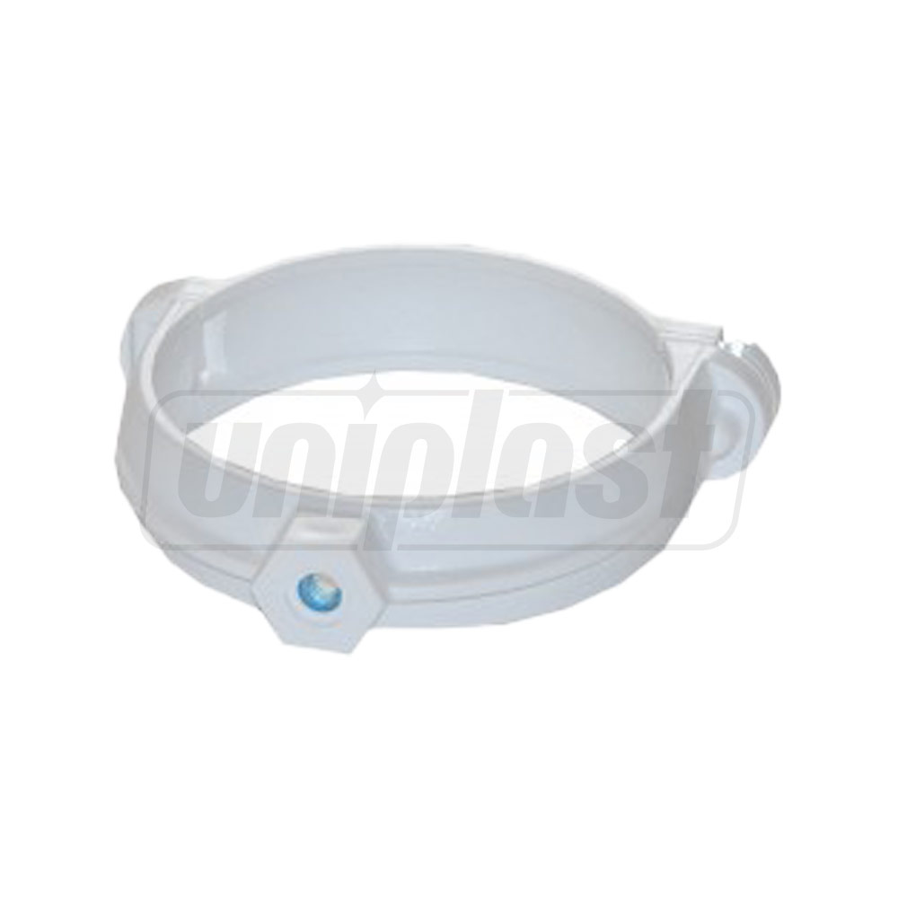 Bratara PVC de prindere burlan D. 80 (alba) (fara diblu) CNM80B  FIRST PLAST
