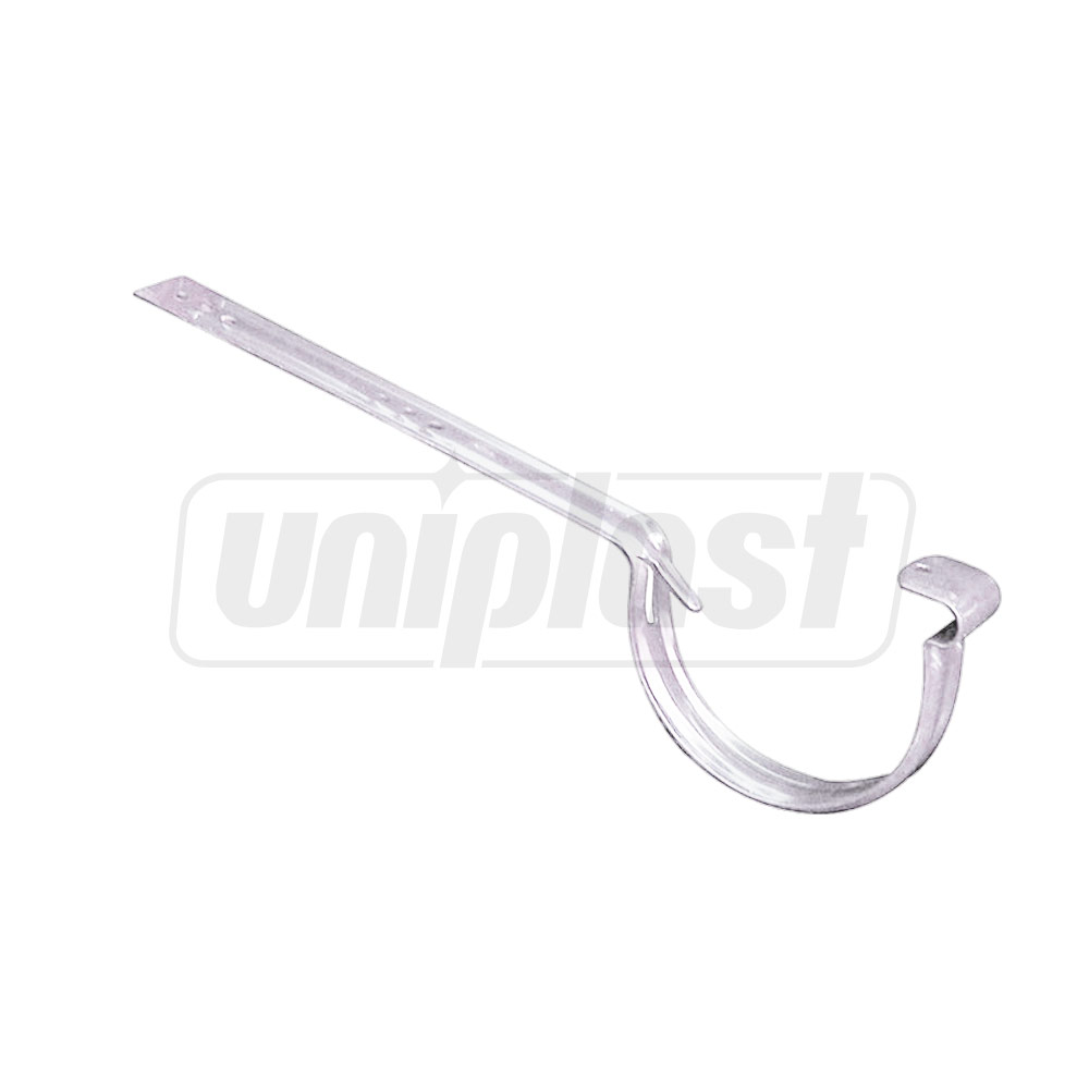 Carlig metal pentru jgheab D.125 (alb) CIN125В  FIRST PLAST