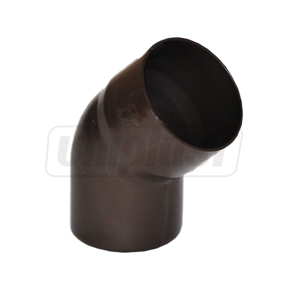 Cot burlan PVC D. 80 x 45° (maro) CL45080М  FIRST PLAST