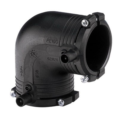 Угол e/f 90° D. 40 PE100 SDR11 PN16 39.5W  +GF+