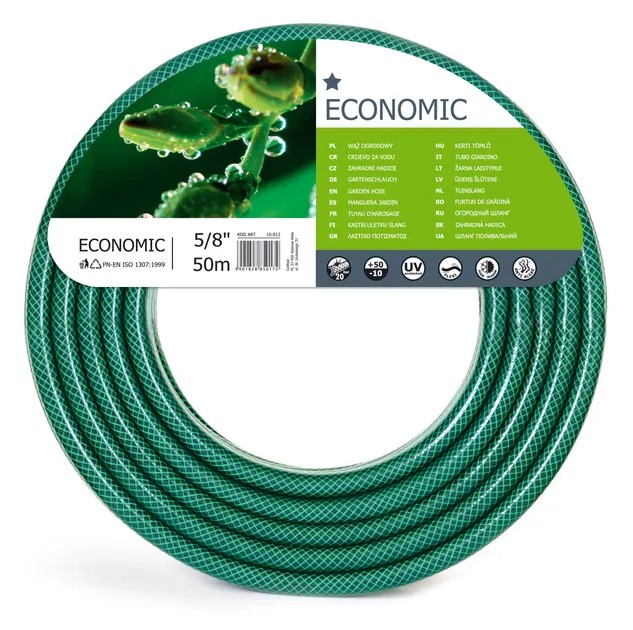 Шланг ECONOMIC D.  5/8" (15-18 мм) 20 bar поливочный 10-012  CELLFAST L=50 м