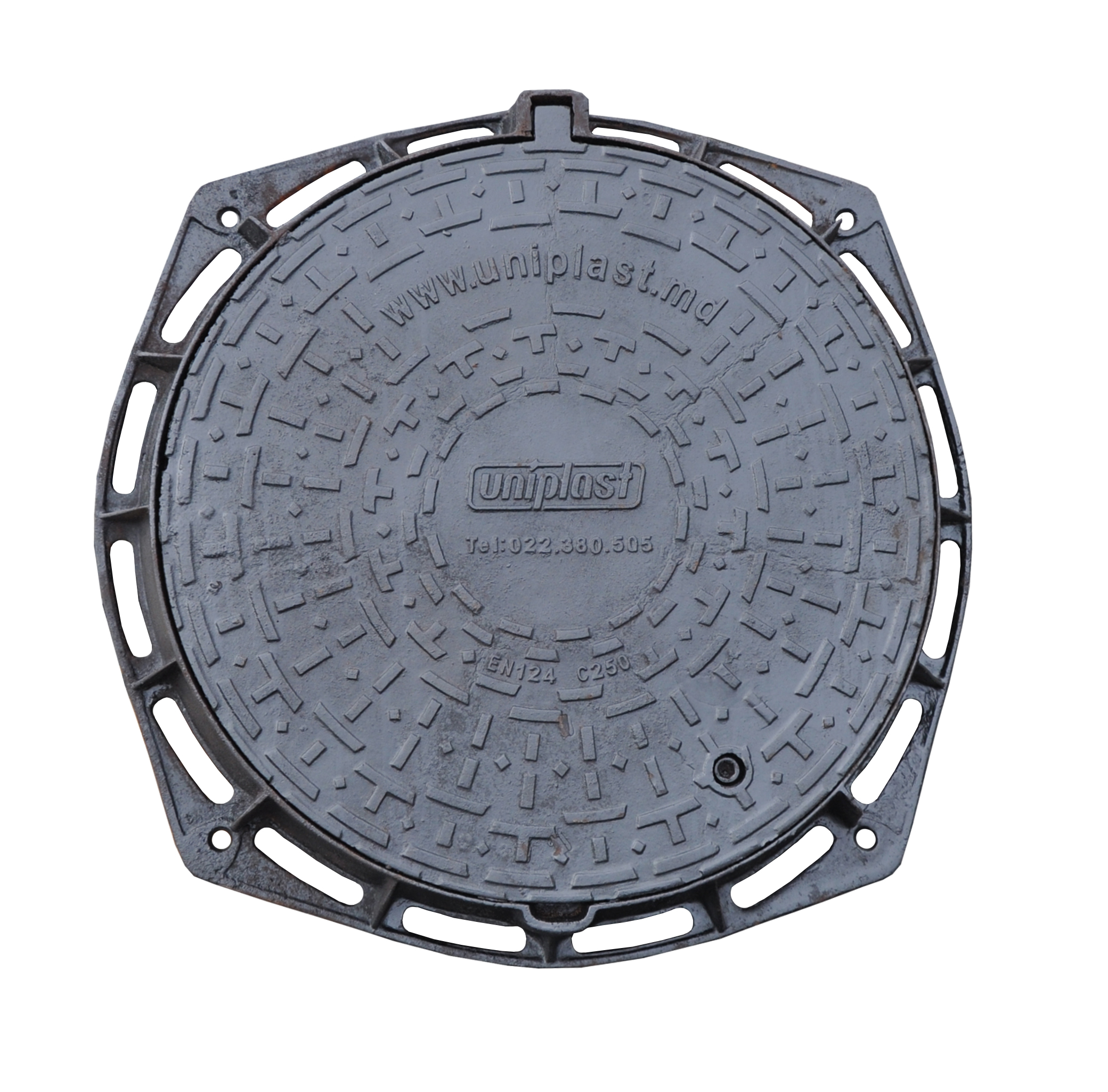 Capac din fonta D.600 EN-124 C250 38 kg cu lacat N (595x805x100 mm)