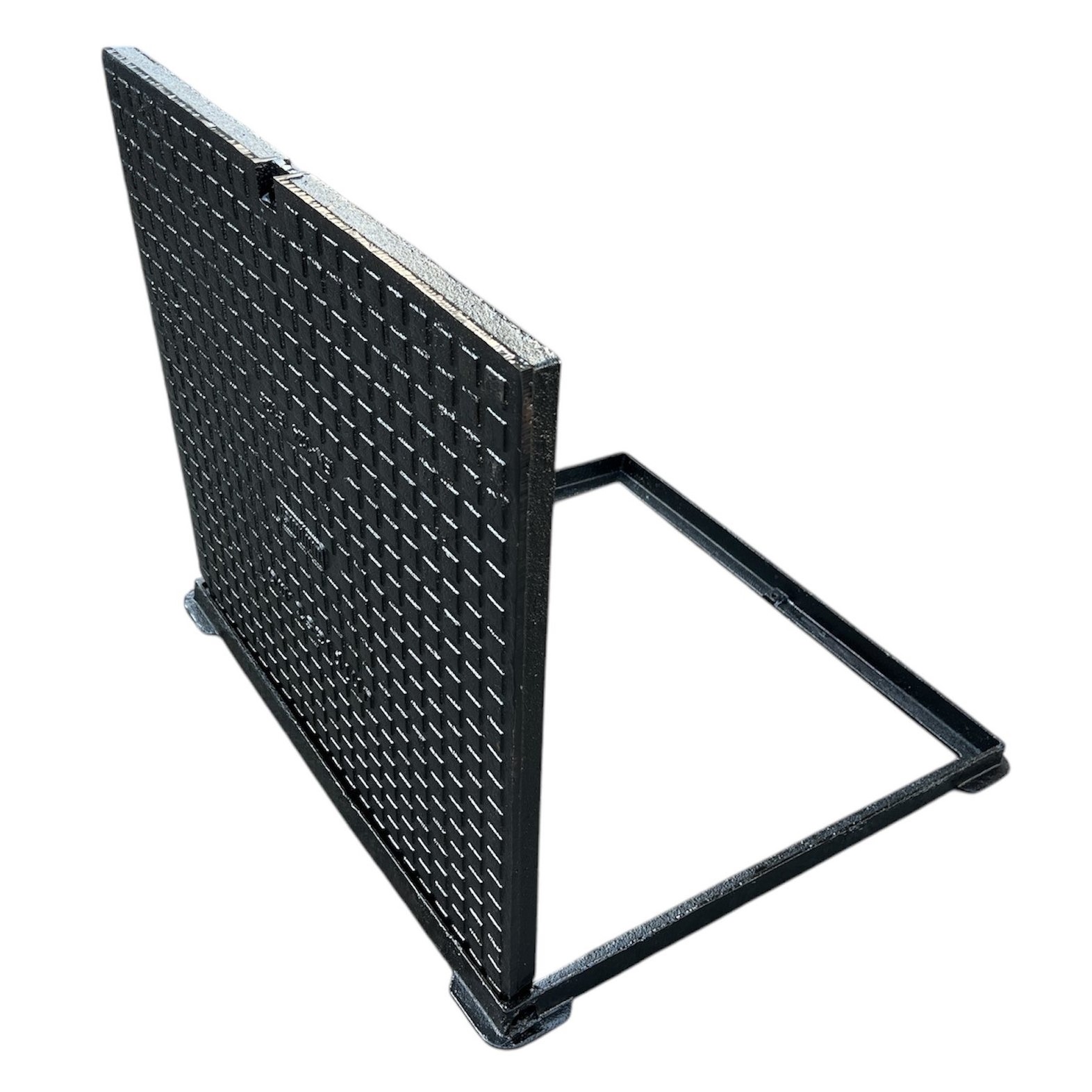 Capac cu rama patrata din fonta 500x500 mm EN124 B125 (520 x 520 mm, H=35 mm)