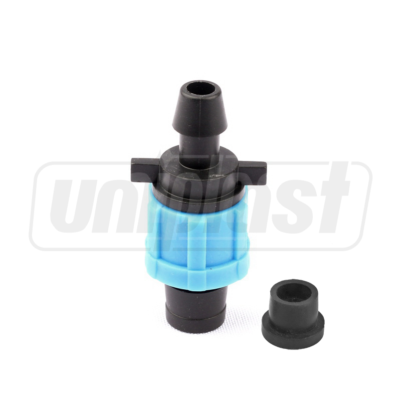 Conector PE / tub de picurare D. 16 (cu garnitura (T))  UNITAPE