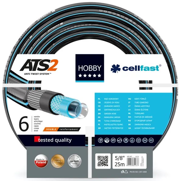 Furtun de gradina HOBBY ATS2™ D. 5/8" (15-18 mm) 16-210  CELLFAST L=25 m
