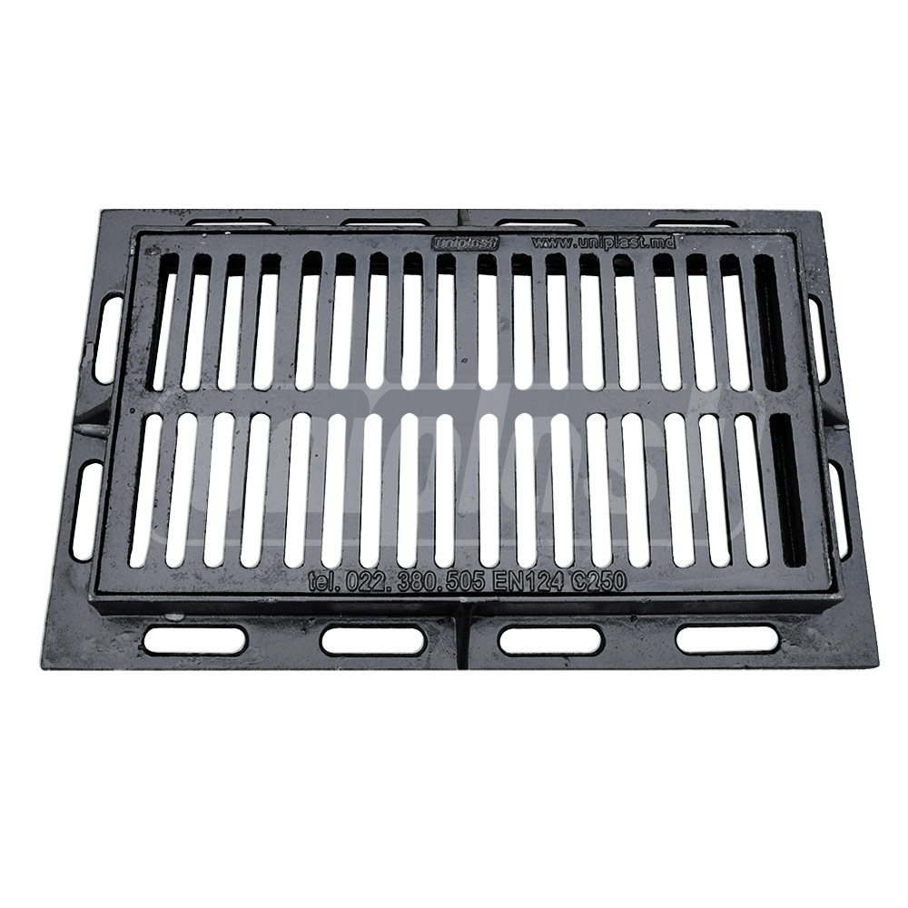 Gratar fonta canalizare 500x750x30 mm EN124 C250