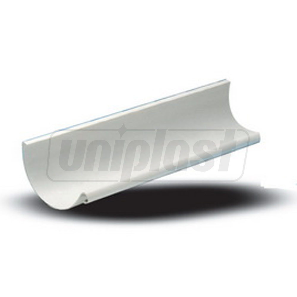 Jgheab PVC semicircular D.100 L=4 m (alb)  EGEPLAST