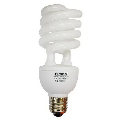 Bec econom SPIRALAT 25W E27 6500K MW  ELMOS