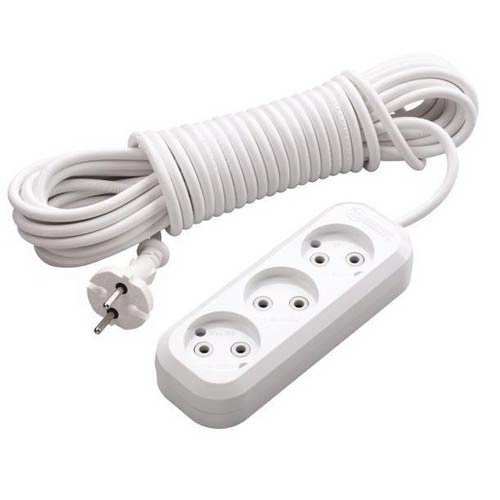 Удлинитель 3 входа, без заземления  7м 10A 250V (MGP127)  MAKEL