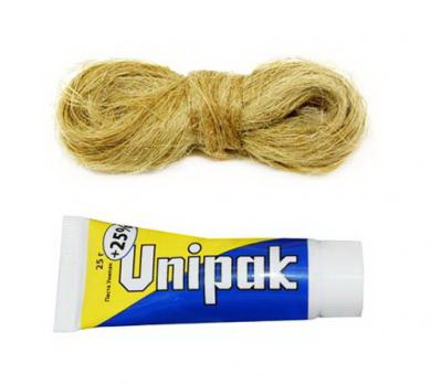 Паста для уплотнения резьбовых соединений  65 г + лён 25 г (комплект)  UNIPAK