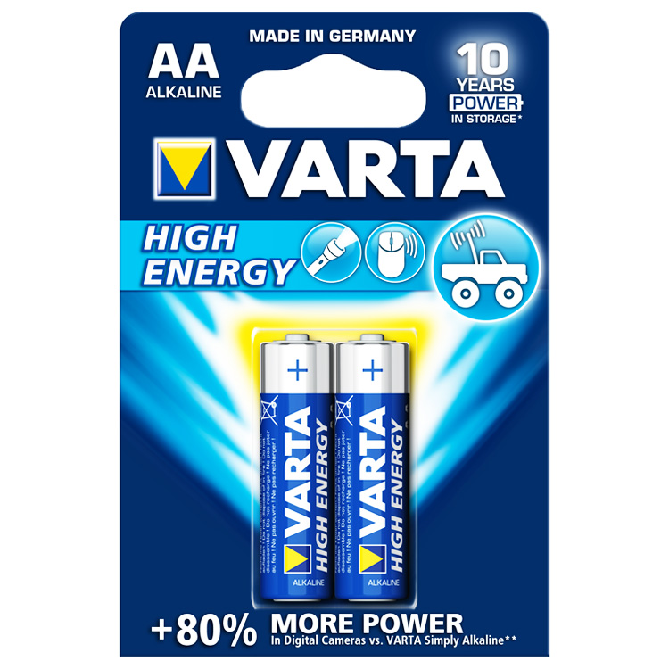Батарейка VARTA Longlife Power AA LR6/High E (2 шт.)