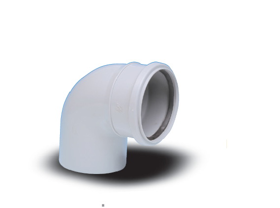 Cot PVC D. 75 / 90° (alb)  EGEPLAST