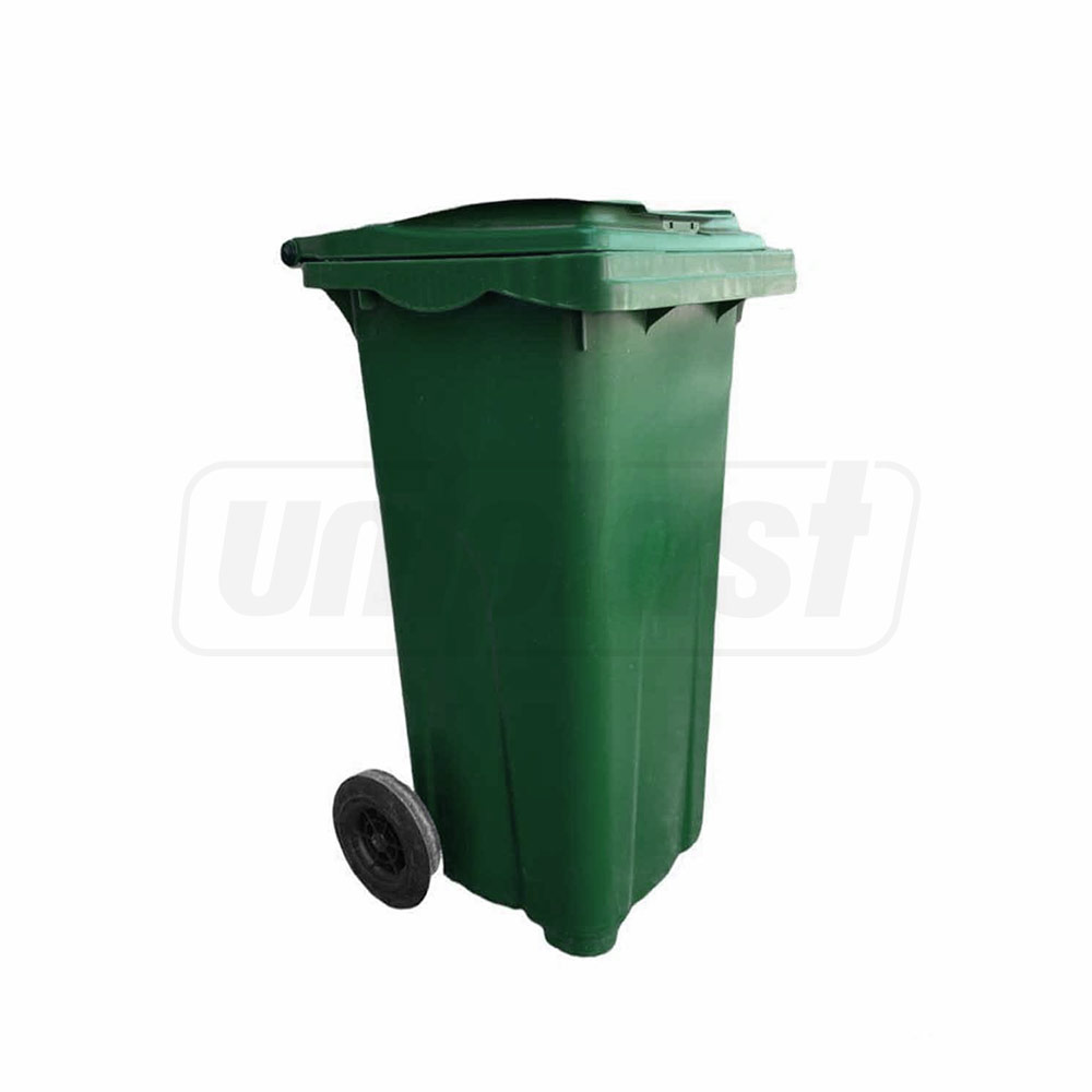 Бак мусорный 240 л (HDPE) на колесах (зеленый) UNIPLAST TR