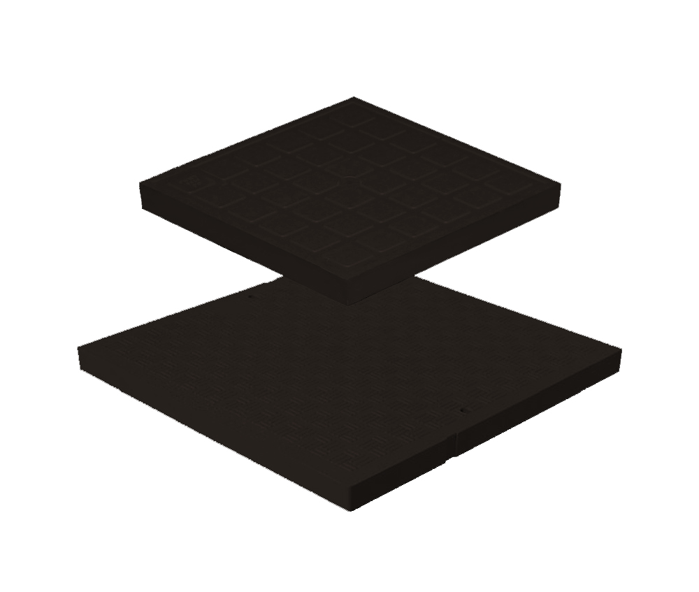 Capac A15 PVC 300x300 mm (negru) Art. 1782  ZMM MAXPOL
